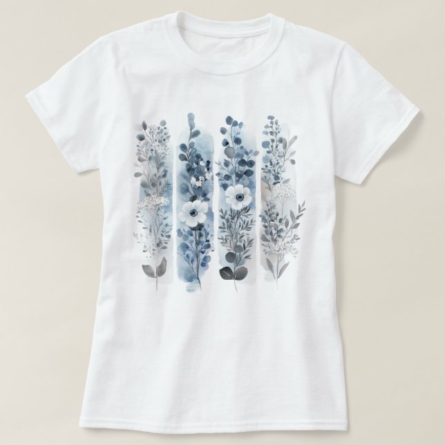 T-shirt Joli brosse florale (Design devant)