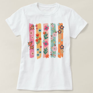 T-shirt Joli brosse florale