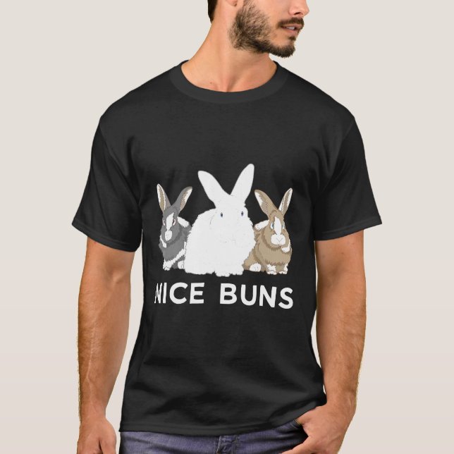 T-shirt Joli Bunny Nice Buns Rabbit Herd Fluffin (Devant)