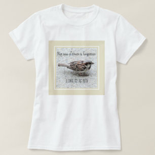 T-shirt Joli cadre Sparrow Bird Photo Bible Verse Simple