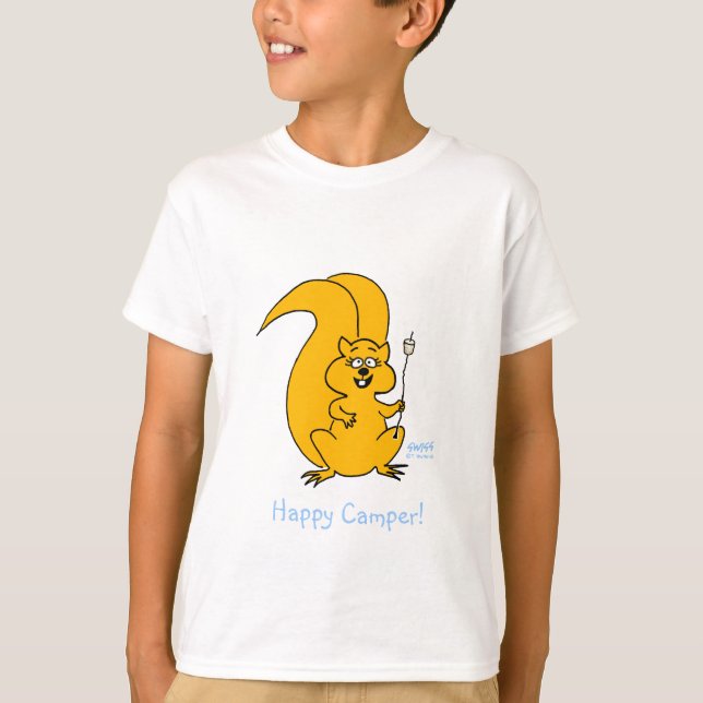 T-shirt Joli Camper Squirrel Camping T Shirt (Devant)