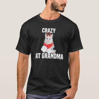 T-shirt Joli chat angora avec costume de renne folle grand