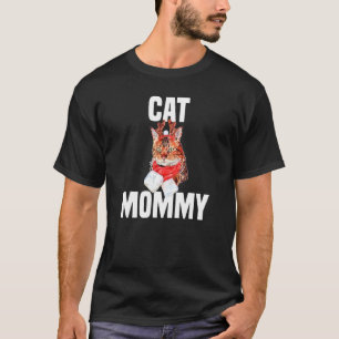 T-shirt Joli chat Bengal avec costume de renne, maman chat