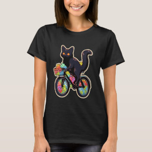 T-shirt Joli Chat Cycliste Psychédélique Tripant EDM Rave
