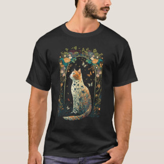 T-shirt Joli Chat Esthétique Cottagecore Amoureux de la Na