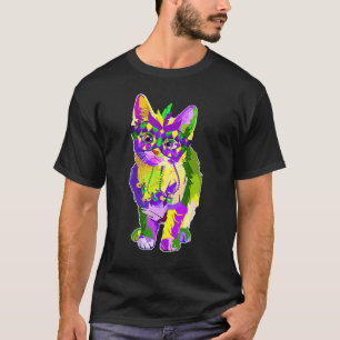T-shirt Joli Chat Portant un Masque de Carnaval Chat de Ma