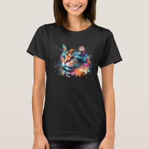 T-shirt Joli chat pour chaton Coloré arc-en-ciel coloré