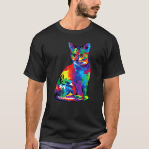 T-shirt Joli Chat Pour Chatons Adoption de Chat Coloré
