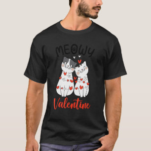 T-shirt Joli chat valentin félin coeur Saint-Valentin