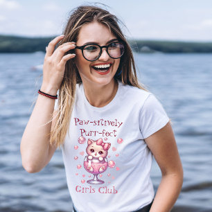 T-shirt Joli Chaton dans une Tasse à Bulles