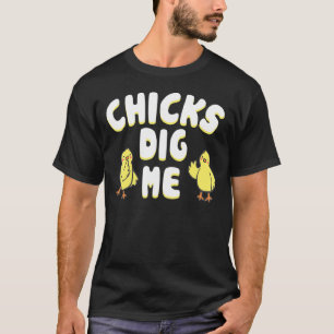 T-shirt Joli Chaud Poussins Me Creuser Poulet Whisperer Hu