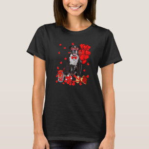 T-shirt Joli chien boxer drôle coeur Saint-Valentin maman
