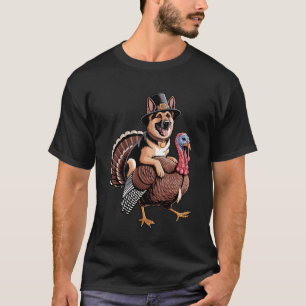 T-shirt Joli chien de berger allemand pèlerin chevauchant