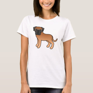 T-shirt Joli chien Mastiff anglais ancien de couleur abric