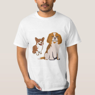 T-shirt Joli chiot en caricature avec grands yeux