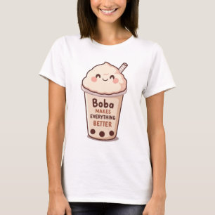 T-shirt Joli citation "Boba rend tout meilleur"