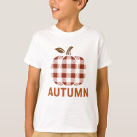 Joli Citrouille à plaid Tee - Vêtements d'automne