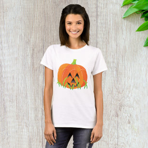 T-shirt Joli Citrouille d'Halloween Jack-O-Lantern