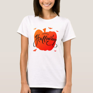 T-shirt Joli Citrouille Halloween Typographie