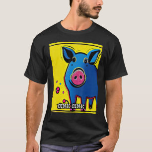 T-shirt Joli Cochon Piggie Rose rose 57