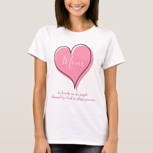T-shirt Joli coeur rose pour maman