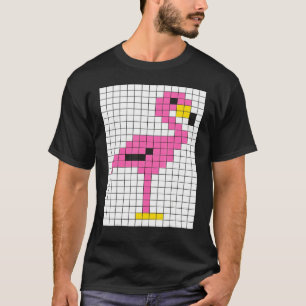 T-shirt Joli Cool Pixel Flamant rose rose