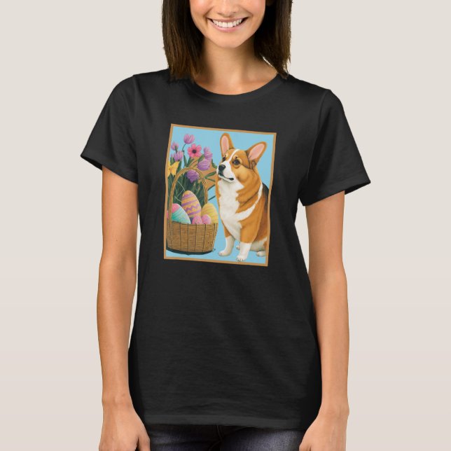T-shirt Joli Corgi de Pâques (Devant)