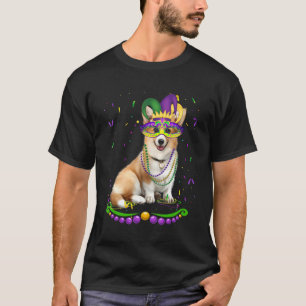 T-shirt Joli Corgi portant un masque de carnaval Chiens Ma