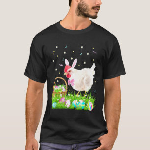 T-shirt Joli costume de Pâques de poulet mignon lapin de P