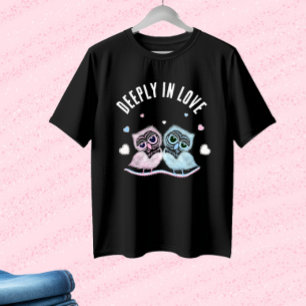 T-shirt Joli couple de hiboux