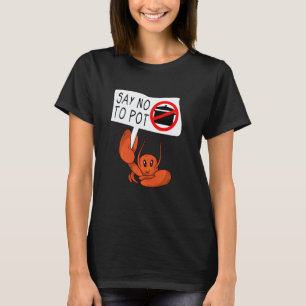 T-shirt Joli crabe végane disant non aux écrevisses en pot