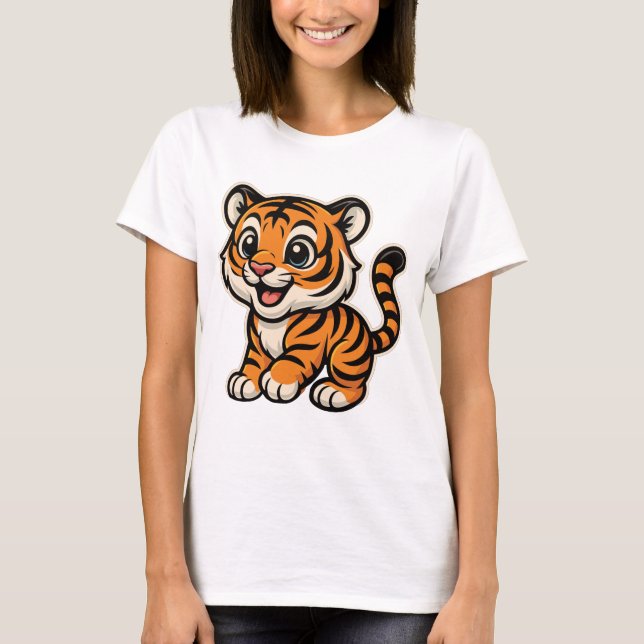 T-shirt Joli design pour bébé tigre (Devant)