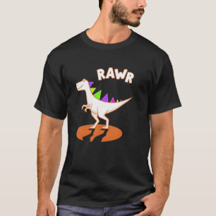 T-shirt Joli Dino Rawr Dinosaure Rugissant Drôle Enfant Di