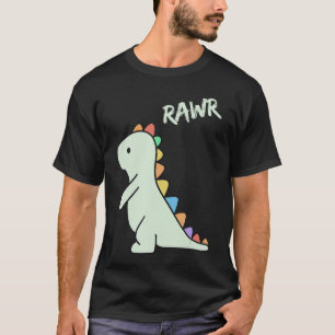 T-shirt Joli Dino Rawr Dinosaure Rugissant Drôle Enfant Di