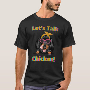 T-shirt Joli Drôle Décontracté Chien Dachshund  Parlons Po
