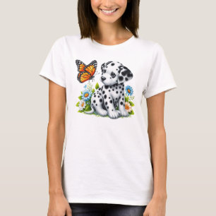 T-shirt Joli(e) ami(e) dalmate/papillon