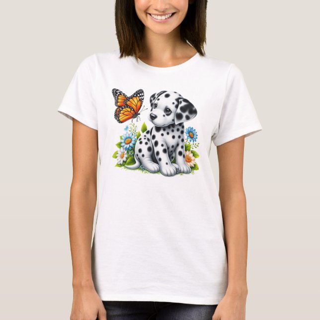 T-shirt Joli(e) ami(e) dalmate/papillon (Devant)
