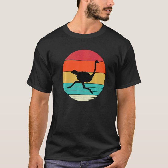 T-shirt Joli Emu Silhouette Costume Oiseau Emus (Devant)