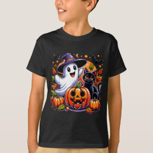 T-shirt Joli Fantôme Chat Noir Citrouille de Jackolantern