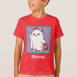 T-shirt Joli fantôme Halloween Enfants École Personnalisé