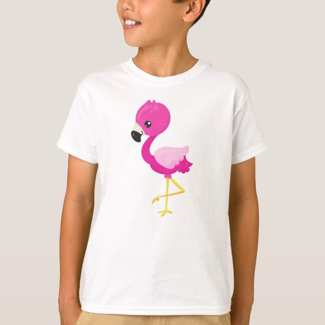 T-shirt Joli Flamant rose, Petit Flamant rose, Flamant ros (Devant)