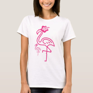 T-shirt Joli Flamant rose pour filles d'été