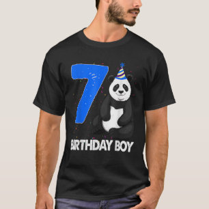 T-shirt Joli garçon d'anniversaire 7 Pandas Drôle Ours Tee