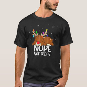 T-shirt Joli Garçon Fille Renne Paresseux Lumières de Noël