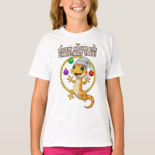 T-shirt Joli Gecko de Noël – En train de faire la fête aut