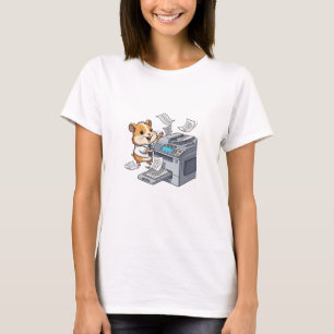 T-shirt Joli hamster d'affaires en cravate faisant des cop