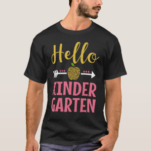T-shirt Joli Hello Maternelle Rentree Scolaire Filles Ense