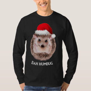 T-shirt Joli Hérisson Noël Santa Hat Bah Humbug