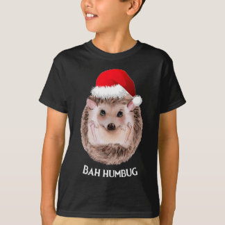 T-shirt Joli Hérisson Noël Santa Hat Bah Humbug