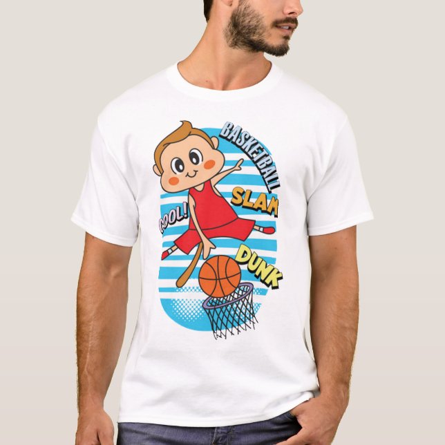 T-shirt Joli joueur de basket-ball singe (Devant)